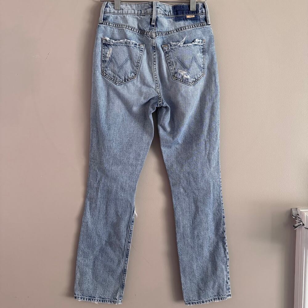 MOTHER Superior The Dazzler Ankle Denim Jeans Distressed Size 24 Light Wash - Picture 8 of 8